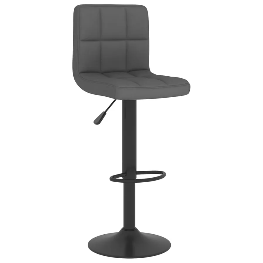 Tabourets de bar lot de 2 gris foncé tissu - 3