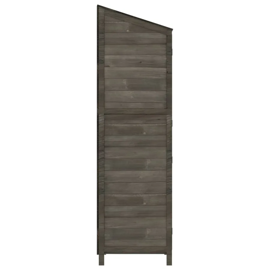 Remise de jardin Anthracite 55x52x174,5 cm Bois de sapin solide - 5
