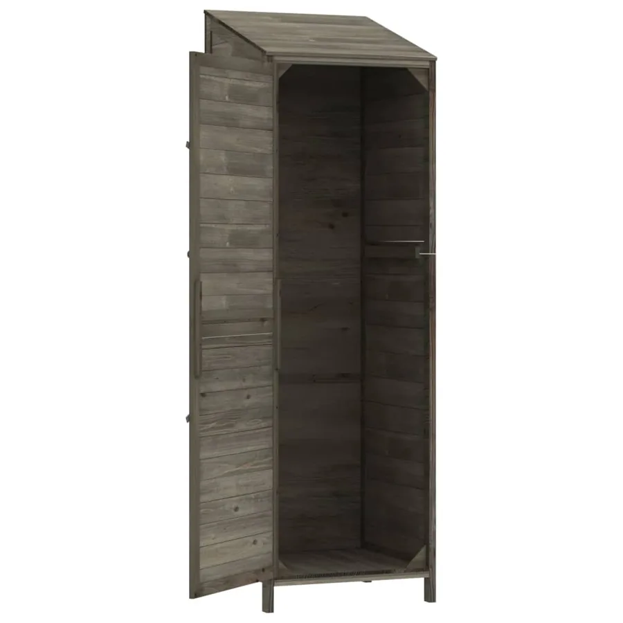 Remise de jardin Anthracite 55x52x174,5 cm Bois de sapin solide - 7