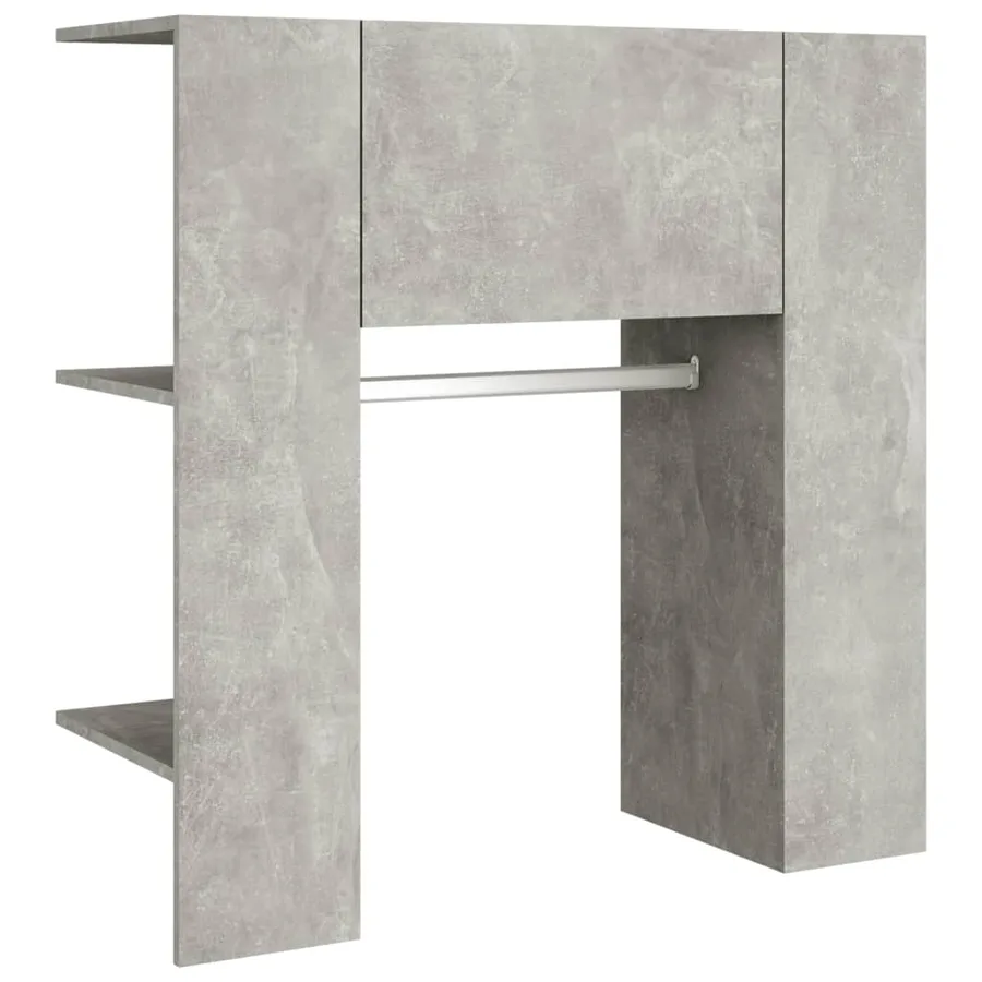 Armoire de couloir Gris béton 97,5x37x99 cm Bois d'ingénierie - 6