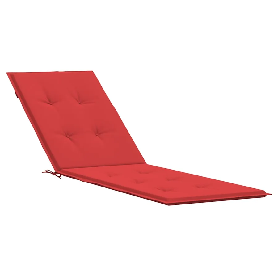 Coussin de chaise de terrasse rouge (75+105)x50x4 cm - 2