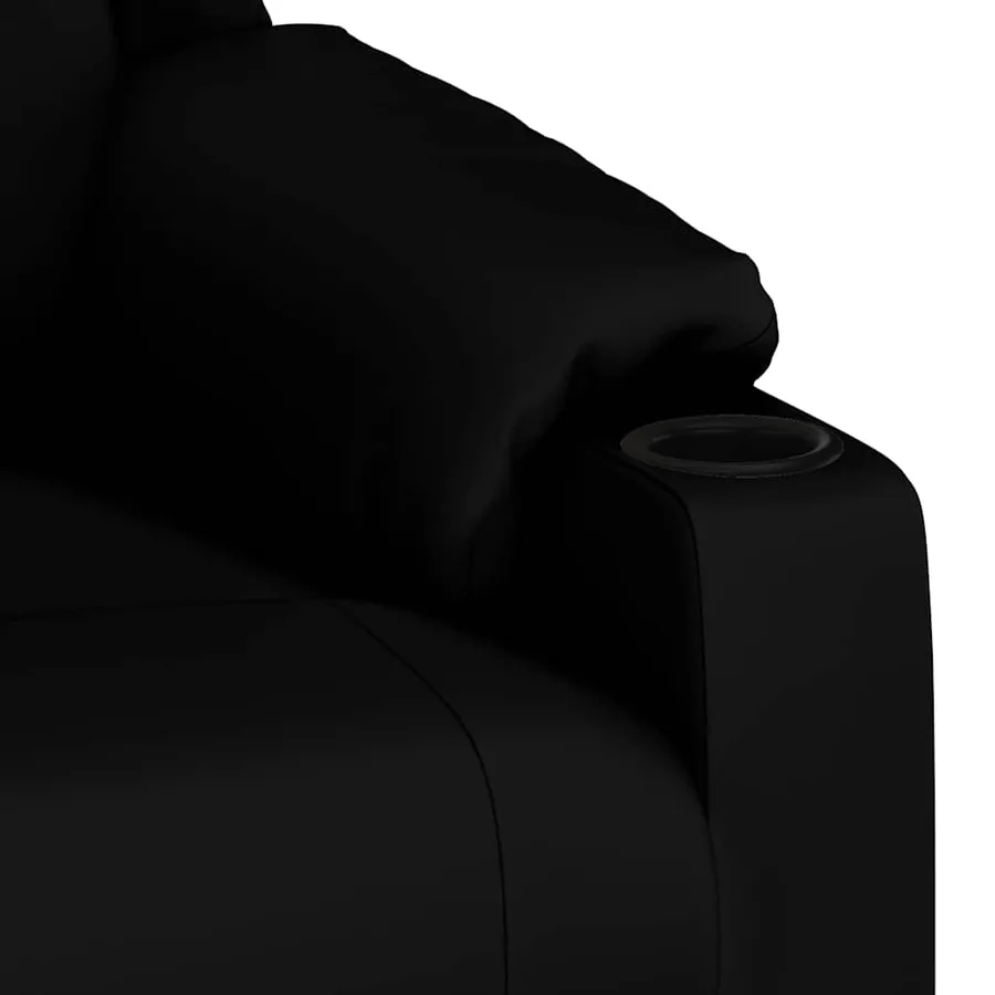 Fauteuil électrique de massage Noir Similicuir - 9