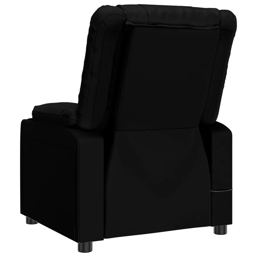 Fauteuil de massage Noir Similicuir - 5