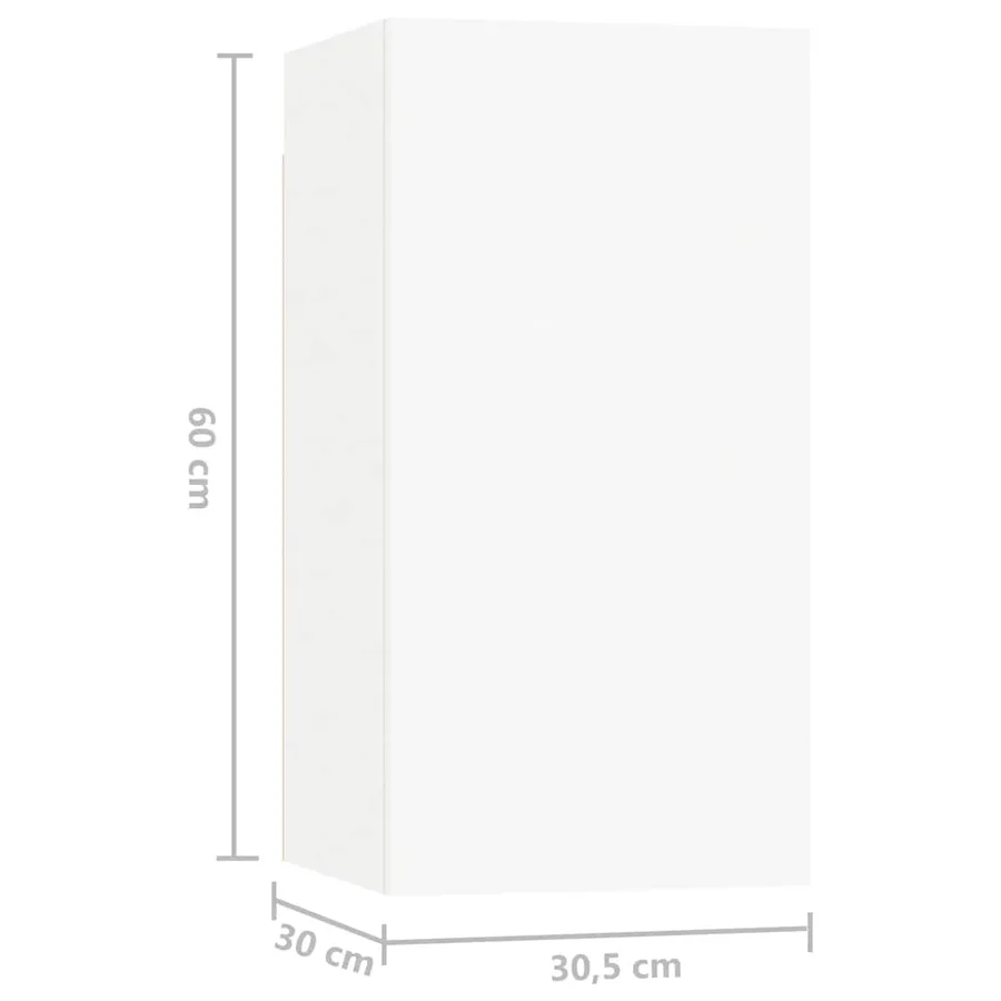 Ensemble de meubles TV 5 pcs Blanc Bois d'ingénierie - 8
