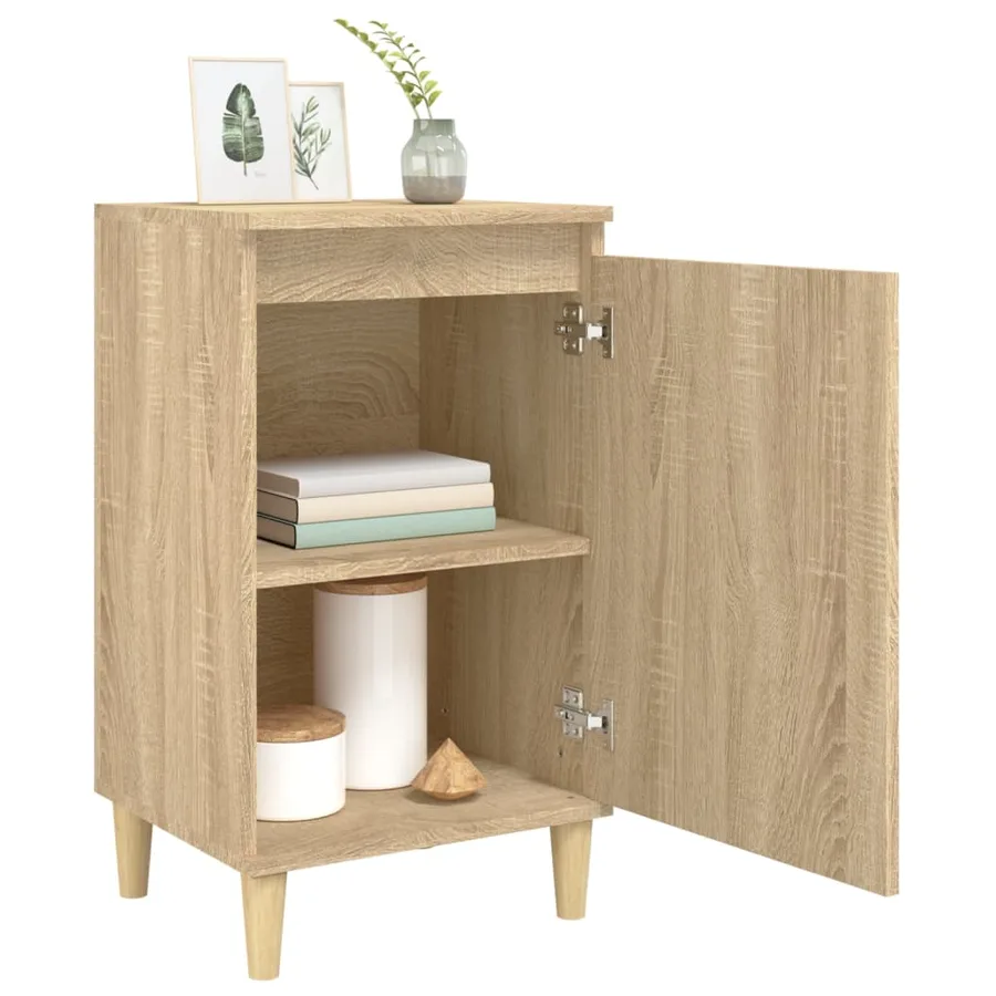 Tables de chevet 2pcs chêne sonoma 40x35x70cm bois d'ingénierie - 4