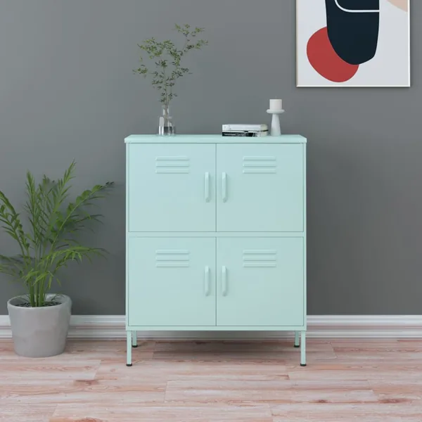 Armoire de rangement Vert menthe 80x35x101,5 cm Acier