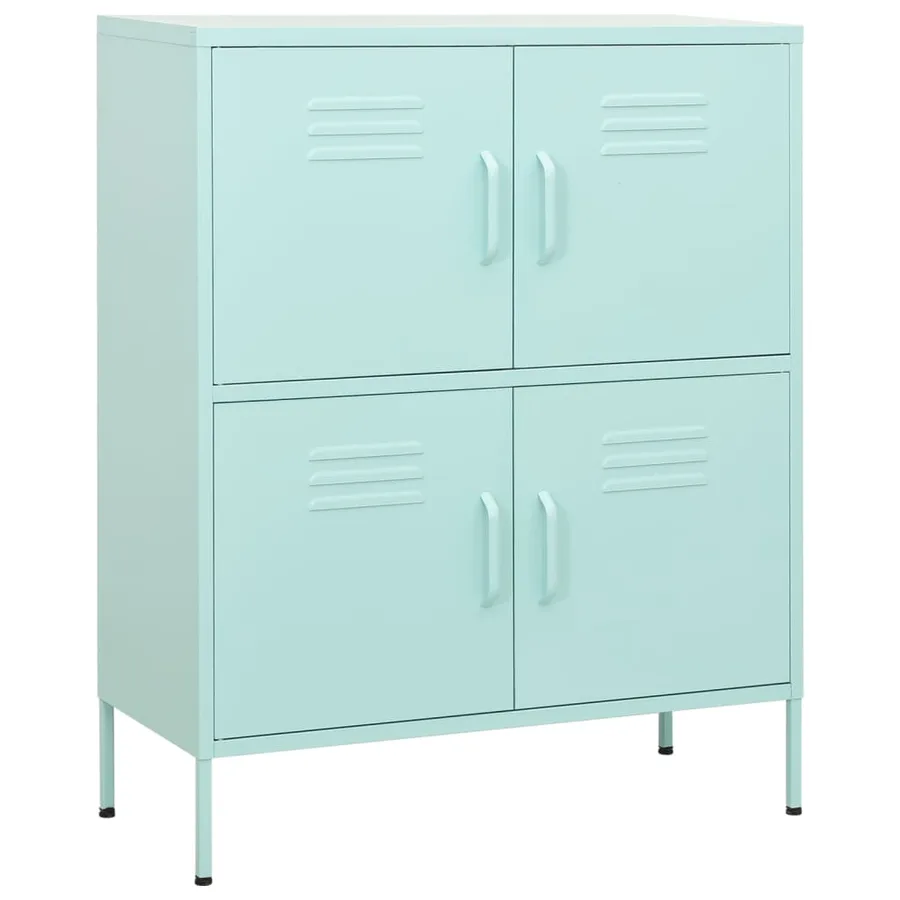 Armoire de rangement Vert menthe 80x35x101,5 cm Acier - 2