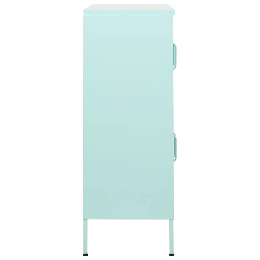Armoire de rangement Vert menthe 80x35x101,5 cm Acier - 4