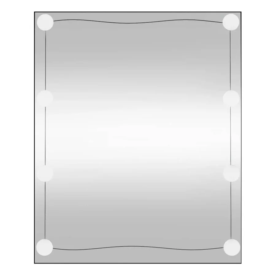 Miroir mural avec lumières LED 50x60 cm verre rectangulaire - 2