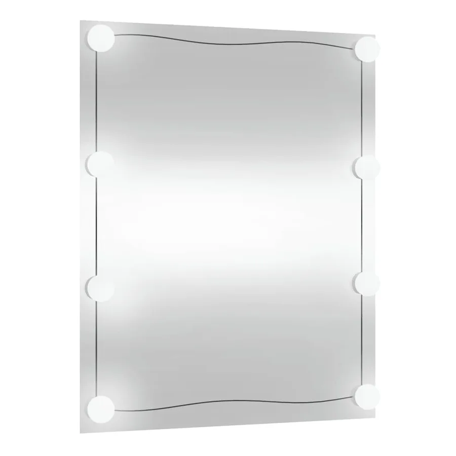 Miroir mural avec lumières LED 50x60 cm verre rectangulaire - 4