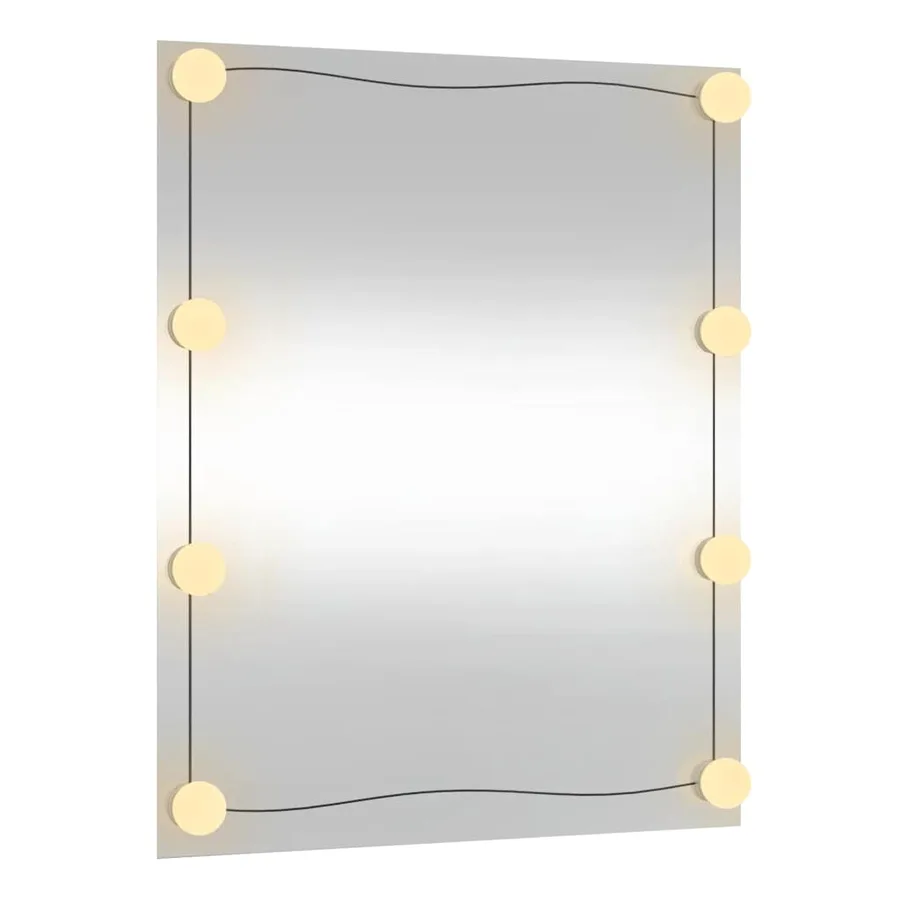 Miroir mural avec lumières LED 50x60 cm verre rectangulaire - 5