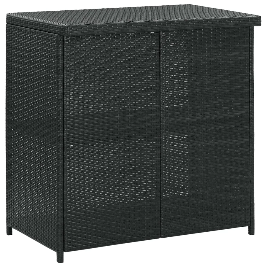 Ensemble de bar 3 pcs Résine tressée Noir - 4