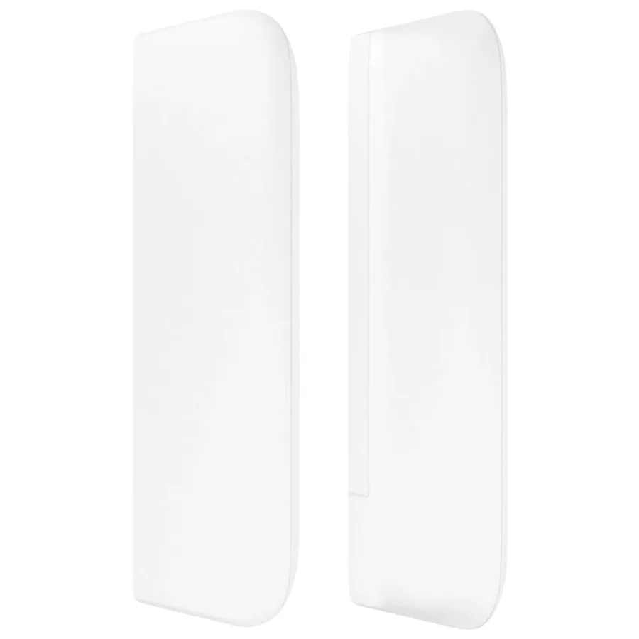 Tête de lit avec oreilles Blanc 203x16x78/88 cm Similicuir - 4