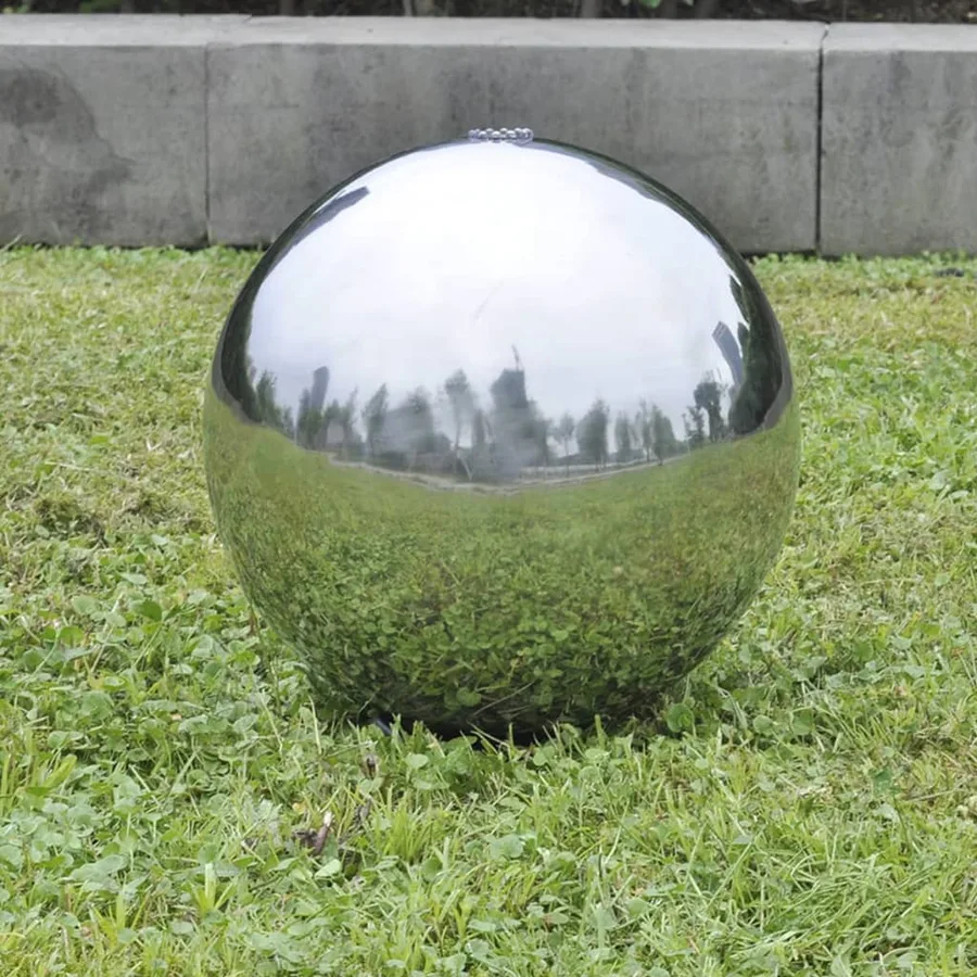 Sphère de fontaine de jardin avec LED Acier inoxydable 40 cm - 3