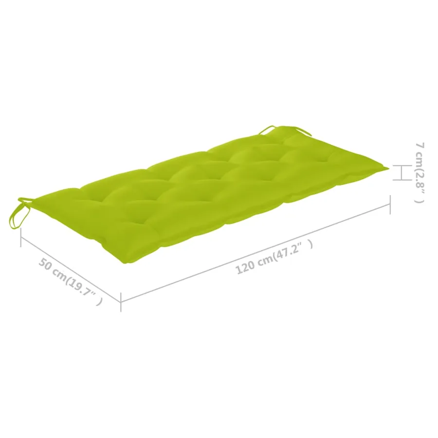 Banc de jardin avec coussin 120 cm Bois d'acacia massif - 10