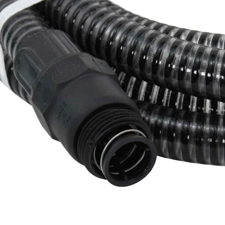 Tuyau d'aspiration avec raccords en PVC noir 1" 10 m PVC - 7