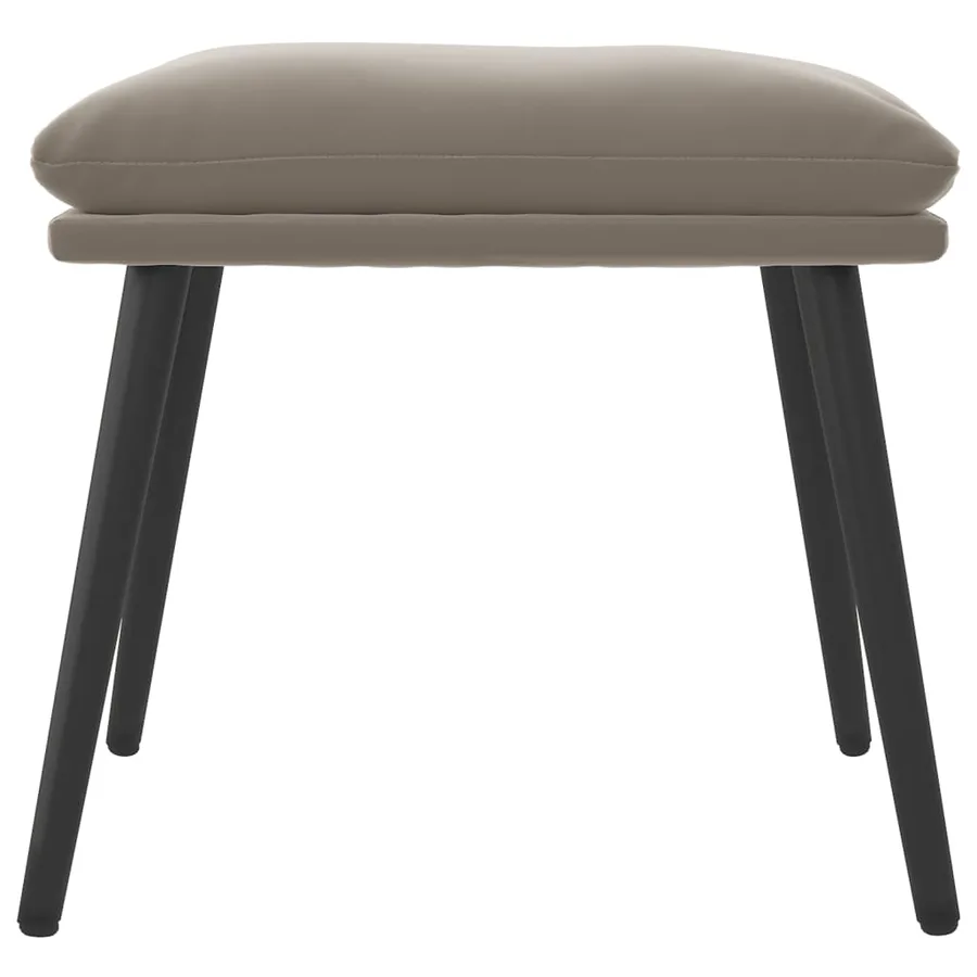 Repose-pied Gris clair 45x29,5x35 cm Velours - 3