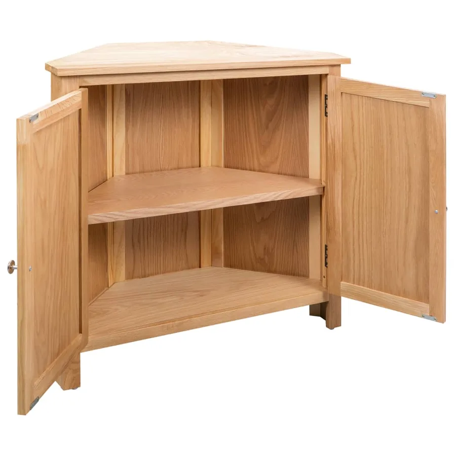 Armoire d'angle 80x33,5x78 cm Bois de chêne massif - 4