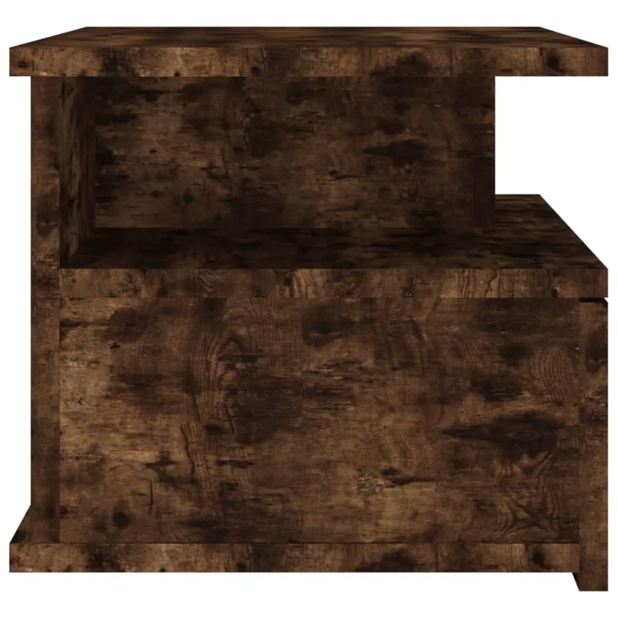 Tables de chevet flottantes 2 pcs Chêne fumé Bois d’ingénierie - 6