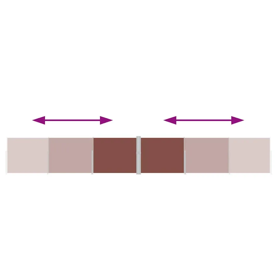 Auvent latéral rétractable de patio 170x1200 cm Marron - 11