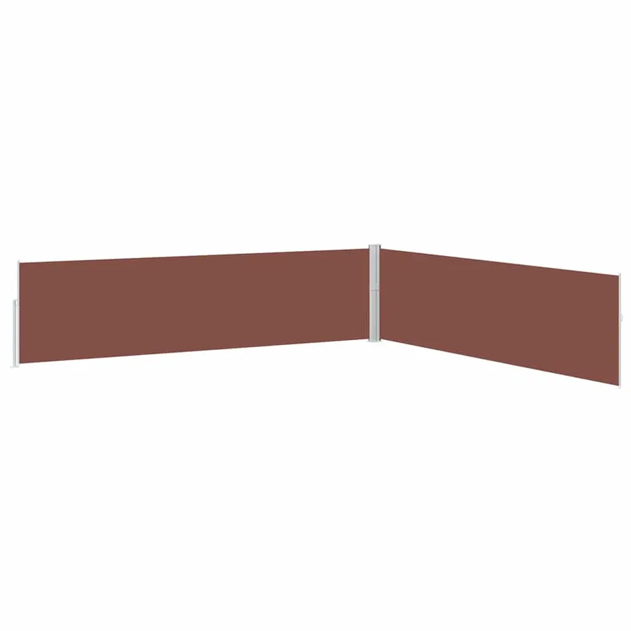 Auvent latéral rétractable de patio 170x1200 cm Marron - 4