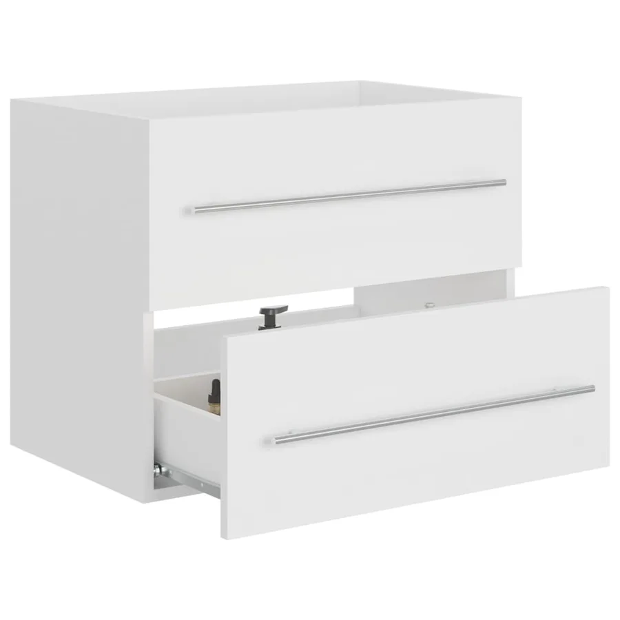 Armoire d'évier Blanc 60x38,5x48 cm Bois d’ingénierie - 4