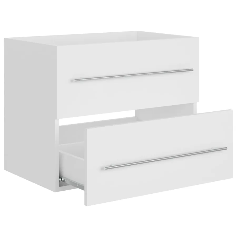 Armoire d'évier Blanc 60x38,5x48 cm Bois d’ingénierie - 5