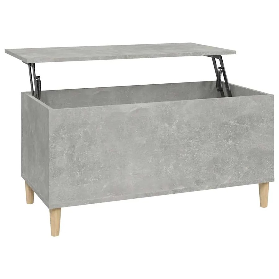 Table basse Gris béton 90x44,5x45 cm Bois d'ingénierie - 2