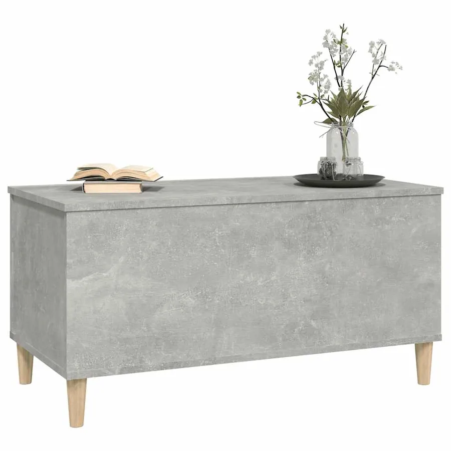 Table basse Gris béton 90x44,5x45 cm Bois d'ingénierie - 7