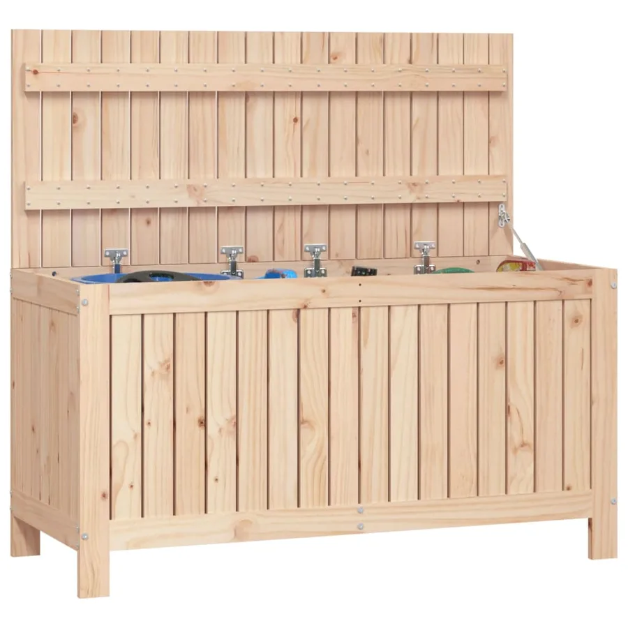 Boîte de rangement de jardin 115x49x60 cm Bois massif de pin - 4