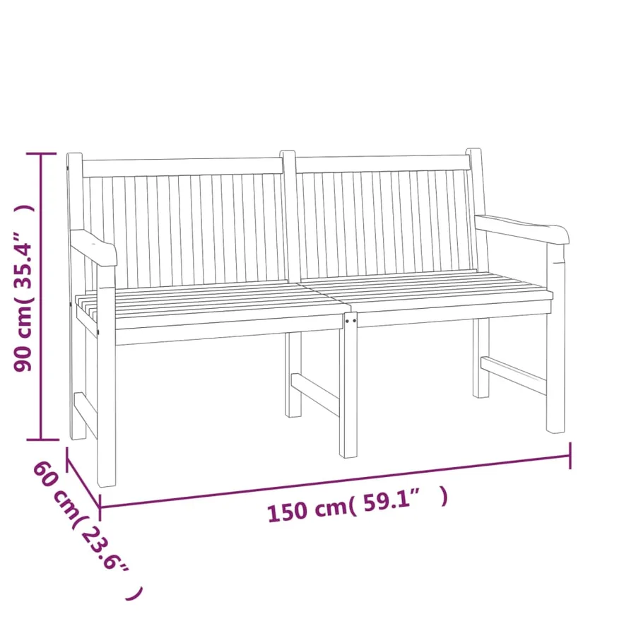 Ensemble à manger de jardin 3 pcs Bois de teck massif - 8