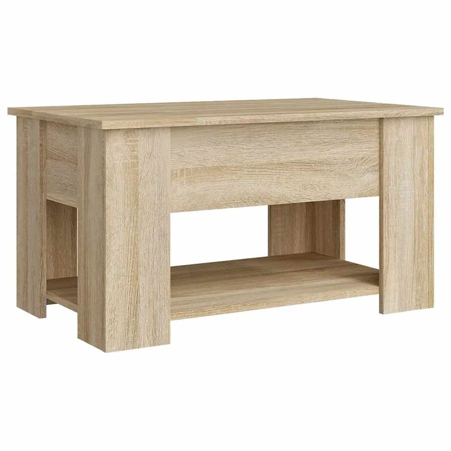 Table basse chêne sonoma 79x49x41 cm bois d'ingénierie - 4