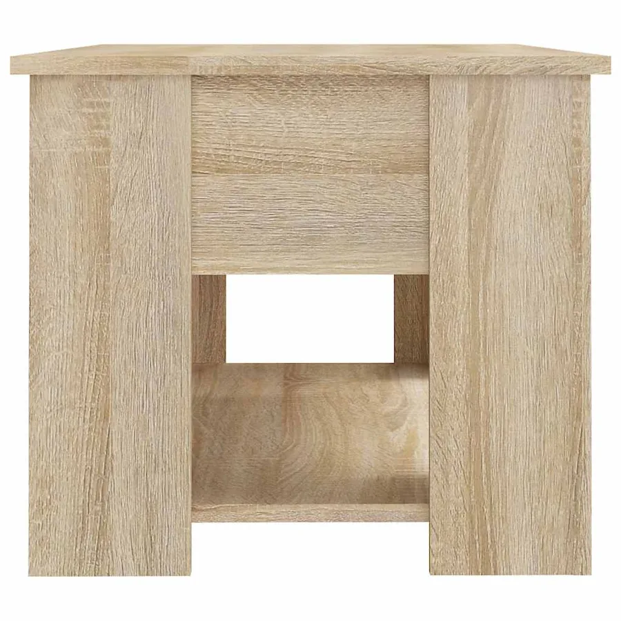 Table basse chêne sonoma 79x49x41 cm bois d'ingénierie - 6