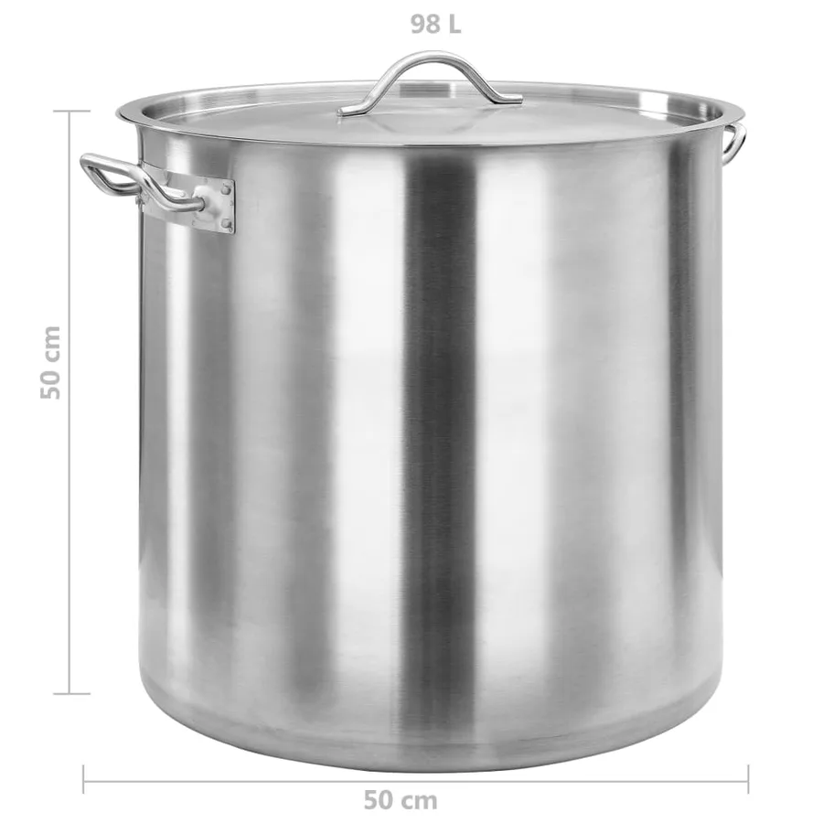 Marmite 98 L 50x50 cm Acier inoxydable - 7