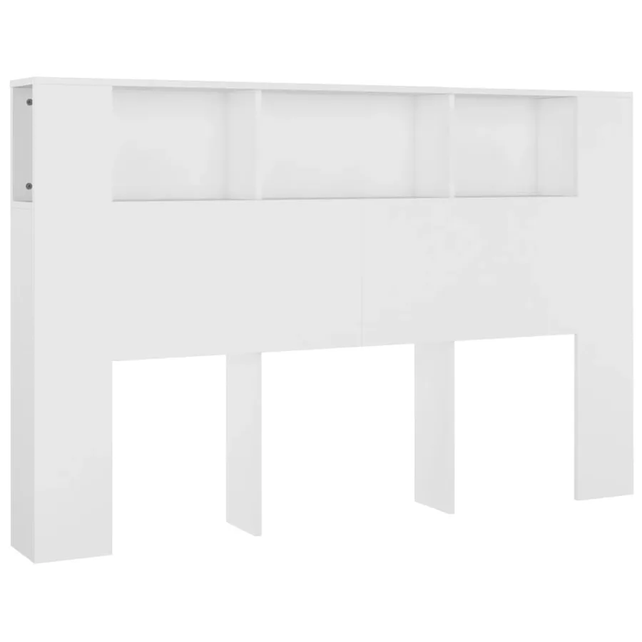 Armoire de tête de lit Blanc 160x18,5x104,5 cm - 2