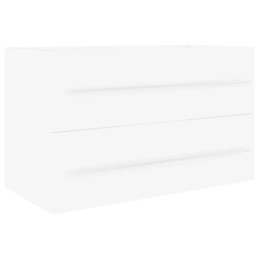 Armoire d'évier Blanc 80x38,5x48 cm Bois d’ingénierie - 2
