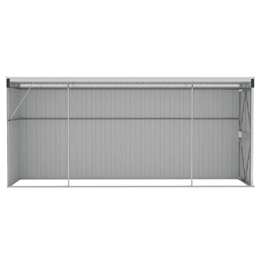 Abri de jardin mural Anthracite 118x382x178 cm Acier - 5