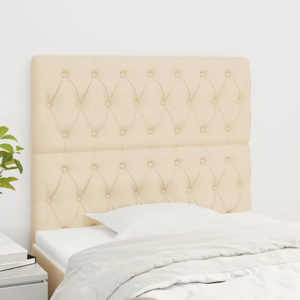 Tête de lit Crème 100x7x118/128 cm Tissu