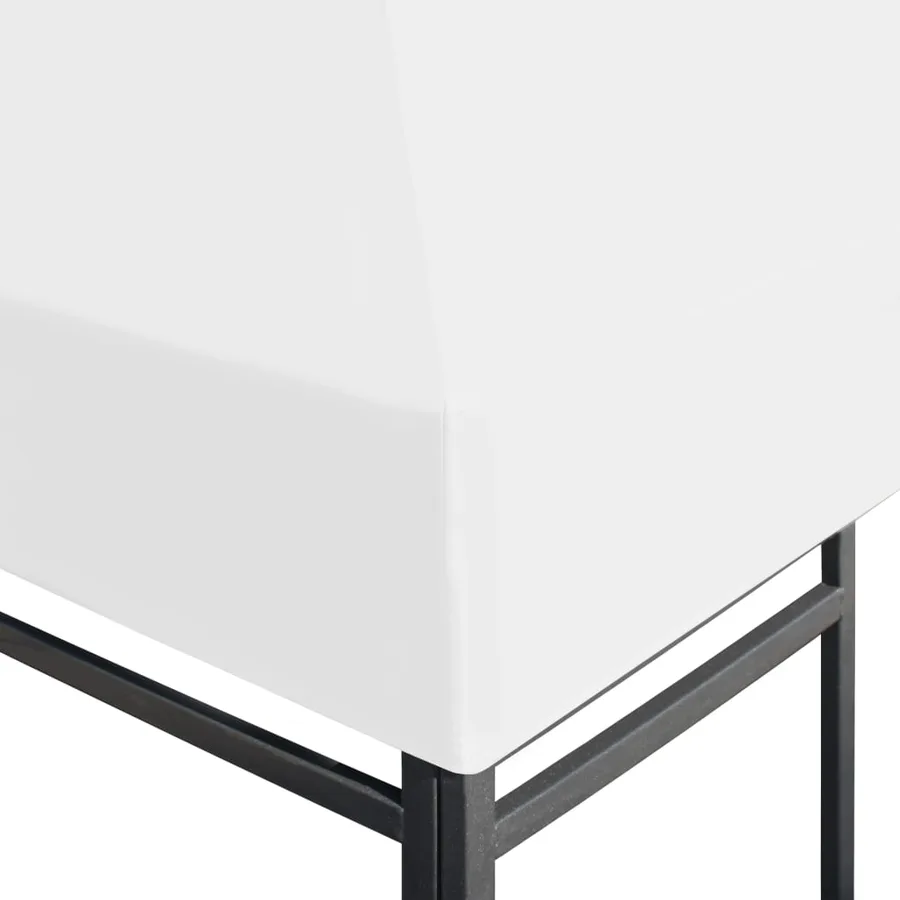 Toile de toit de belvédère 270 g/m² 3x3 m Blanc - 4