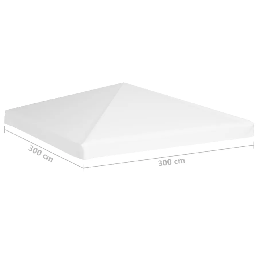 Toile de toit de belvédère 270 g/m² 3x3 m Blanc - 7