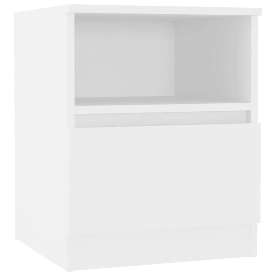 Tables de chevet 2 pcs blanc 40x40x50 cm bois d'ingénierie - 3