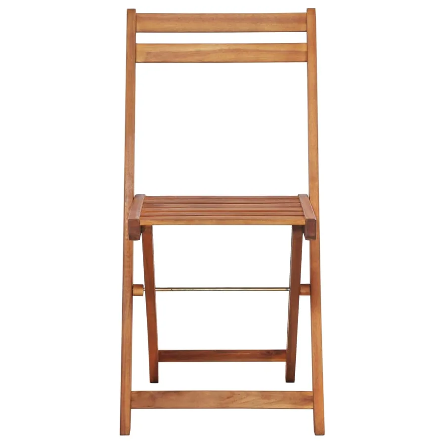 Chaises de bistro d'extérieur lot de 2 Bois d'acacia solide - 3