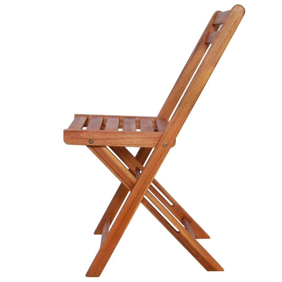 Chaises de bistro d'extérieur lot de 2 Bois d'acacia solide - 4