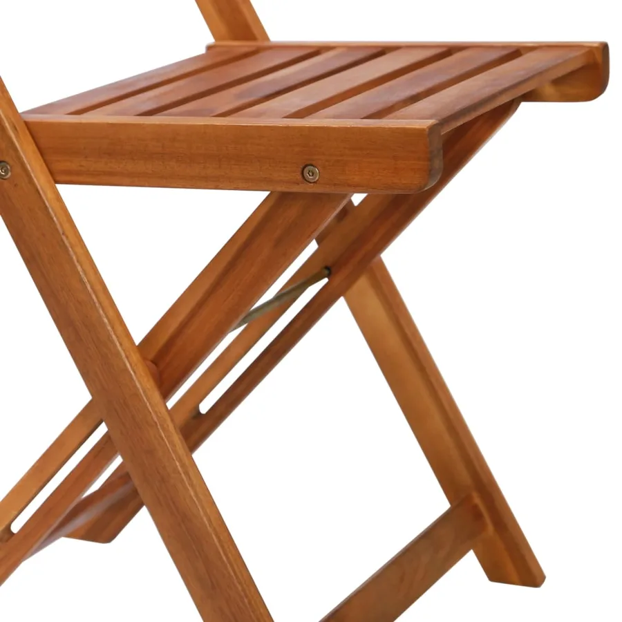 Chaises de bistro d'extérieur lot de 2 Bois d'acacia solide - 6