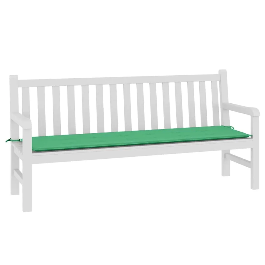 Coussin de banc de jardin vert 180x50x3 cm tissu oxford - 3