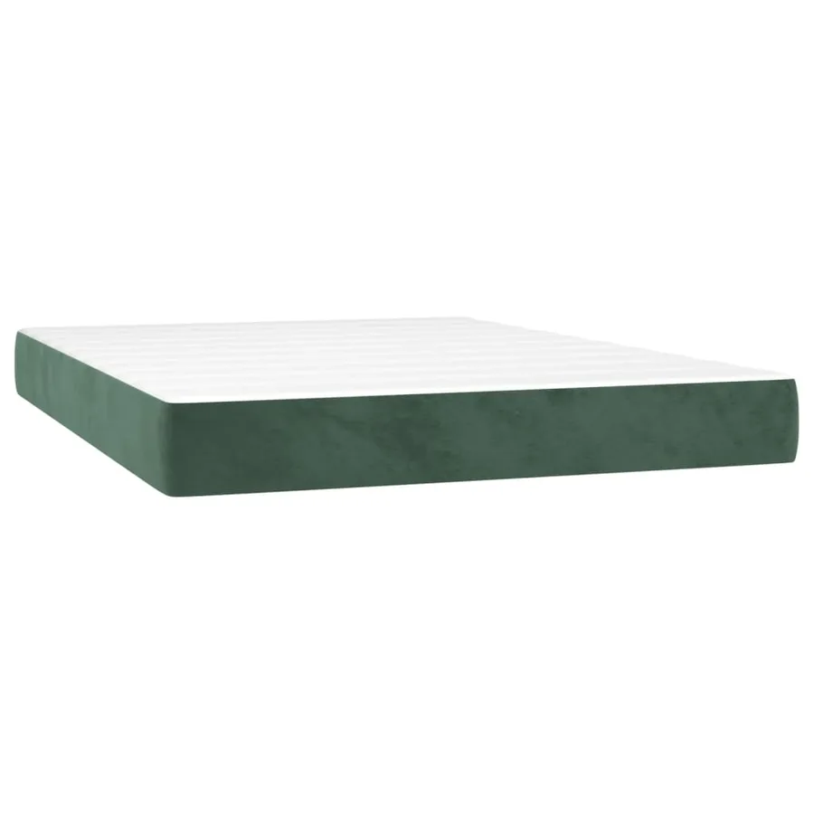 Matelas de lit à ressorts ensachés fermeté moyenne Vert foncé 140x190x20 cm - 2
