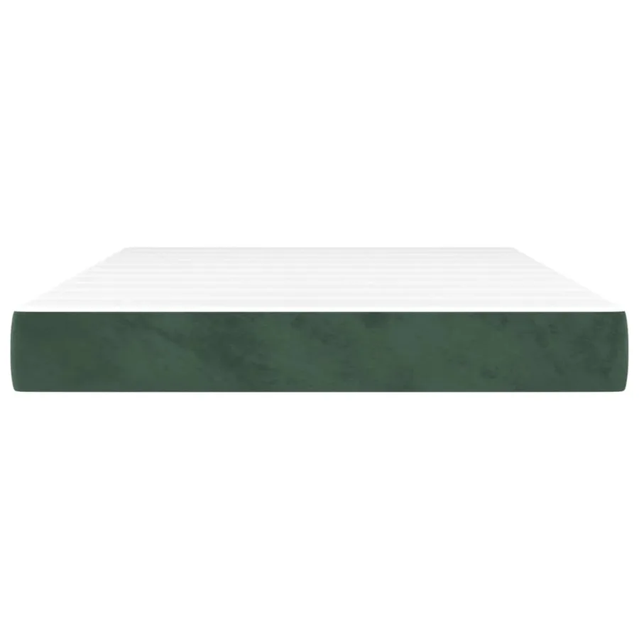 Matelas de lit à ressorts ensachés fermeté moyenne Vert foncé 140x190x20 cm - 3