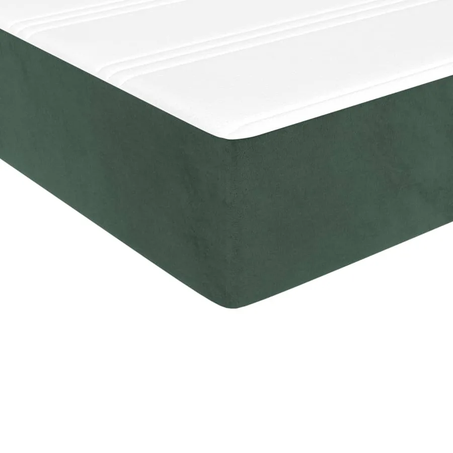 Matelas de lit à ressorts ensachés fermeté moyenne Vert foncé 140x190x20 cm - 5