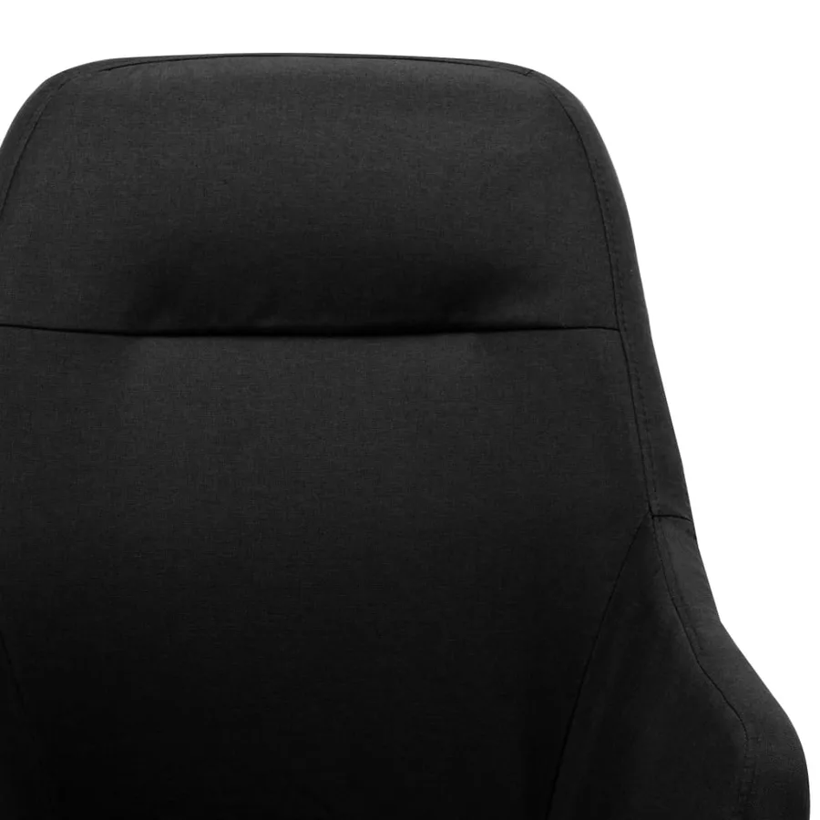 Chaise à bascule Noir Tissu - 6