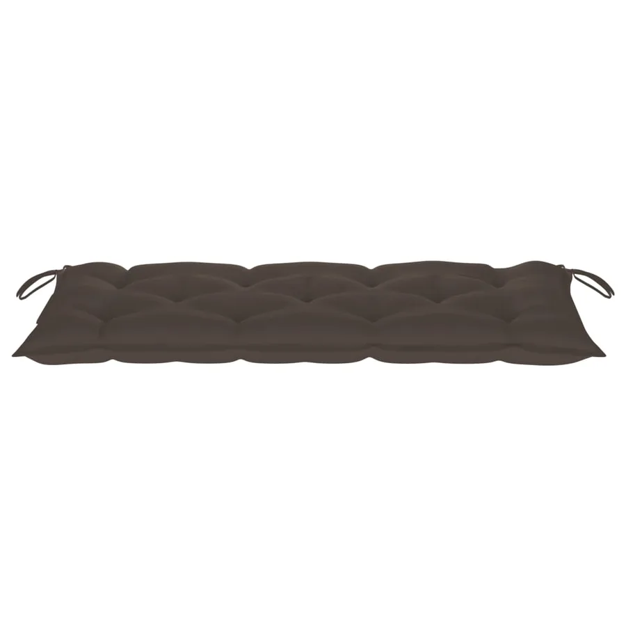 Banc de jardin empilable et coussin 128,5cm Bois de teck massif - 9